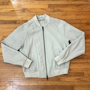 Vince Leather Bomber Jacket